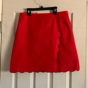 J. Crew Factory Bright Red Mini Skirt